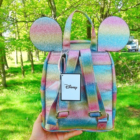 Rainbow Glitter Mickey Mouse Backbag - Picture 3 of 8